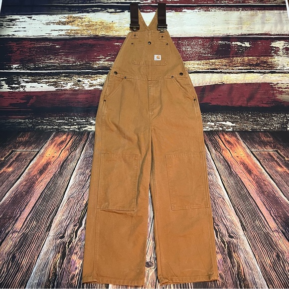 Carhartt Other - Carhartt Duck Bib Overalls Double Knee Outerwear YOUTH Size 12